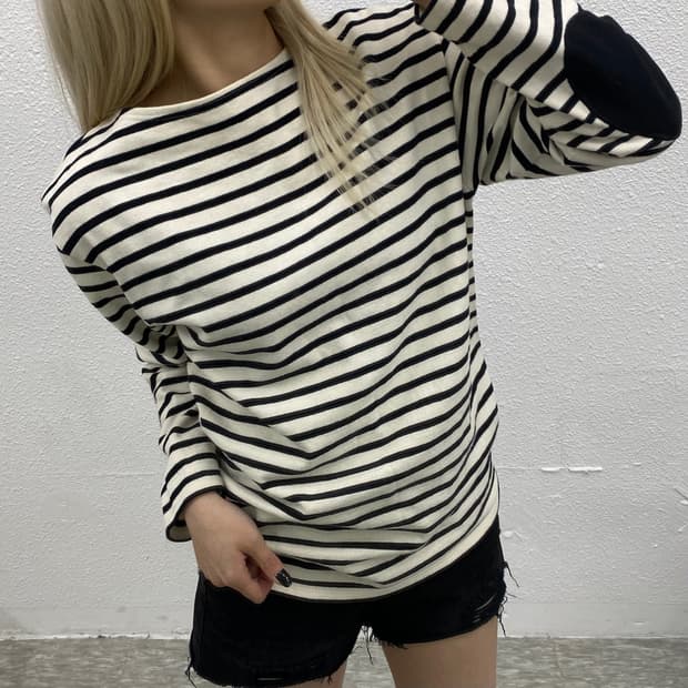 세인트제임스 블랙 단가라 패치 롱슬리브