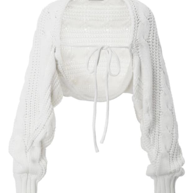 쓰리타임즈 케이블 배기 볼레로 23fw 버전 아이보리