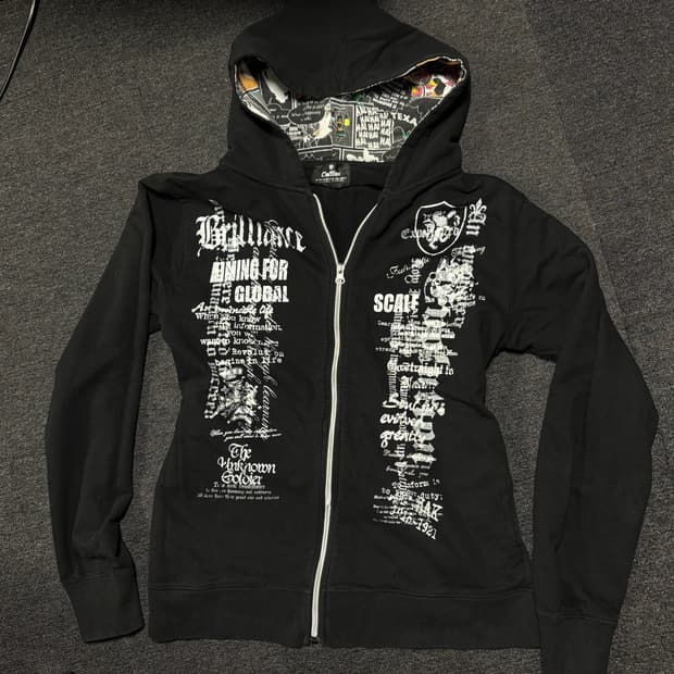 Y2K Rock-Punk hoodie zip-up