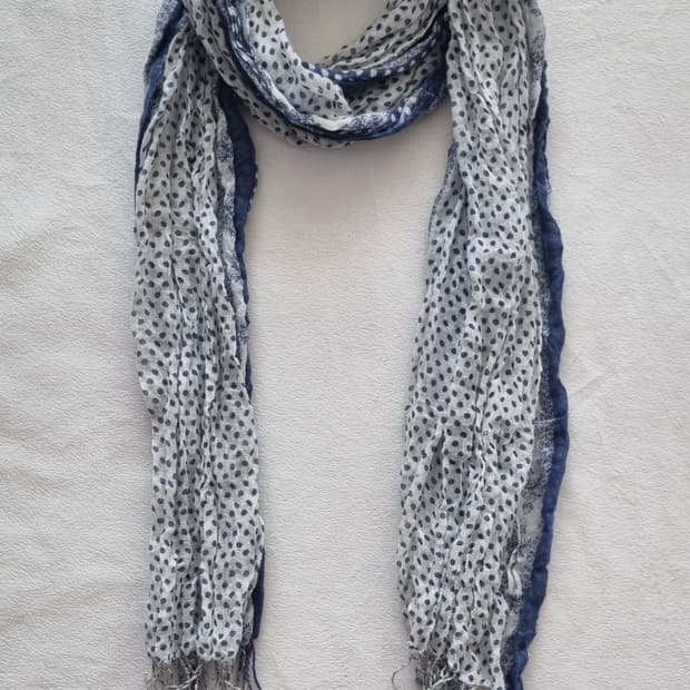 빈티지 모리걸 하구미 도트 머플러