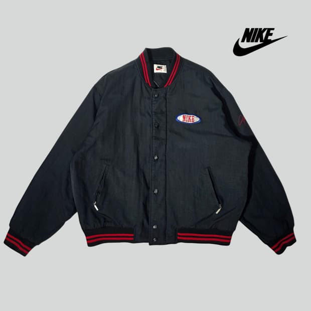 [105]나이키 90s 올드스쿨 박찬호 바시티 자켓 블랙