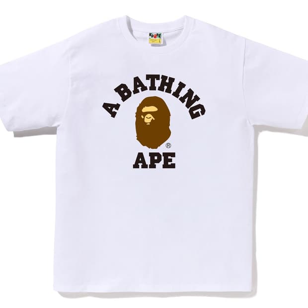 베이프 로고 프린트 티셔츠 화이트 XL