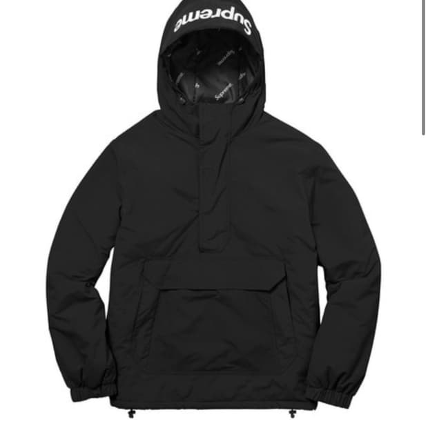 슈프림 아노락 Hooded Logo Half Zip Pullover XL