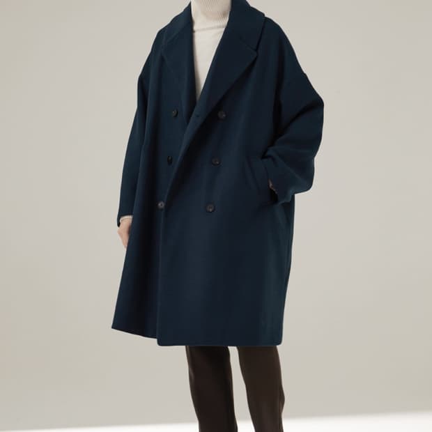 [L]효지 엑스트라 더블 코트 다크그린