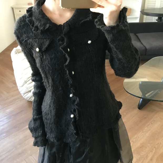 vintage pearl cardigan