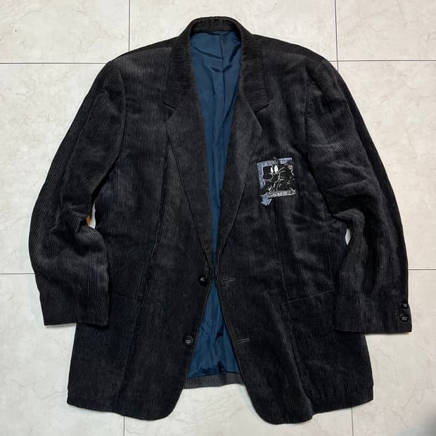 90s 오피셜 라이센스 greenclubs 루니 툰즈 코듀로이 블레이저