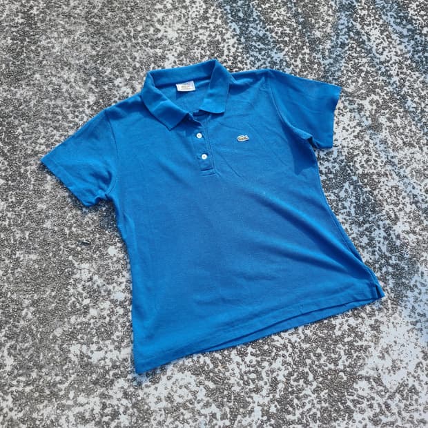 '90s Lacoste 블루 카라티(made in france)