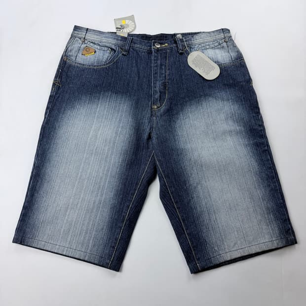 Akademiks 자수패치 올드스쿨 버뮤다 데님팬츠