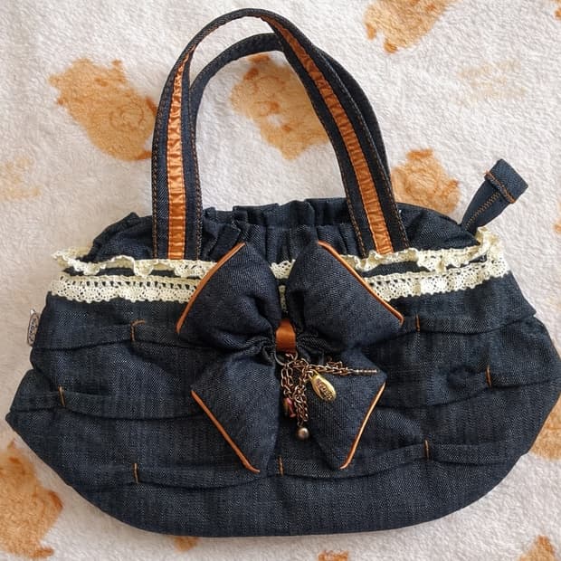 모리걸 빈티지 레이스 리본 토트백 👜🎀