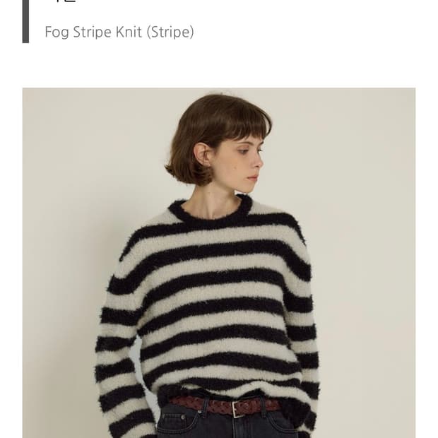 시엔느 스트라이프 포그 니트