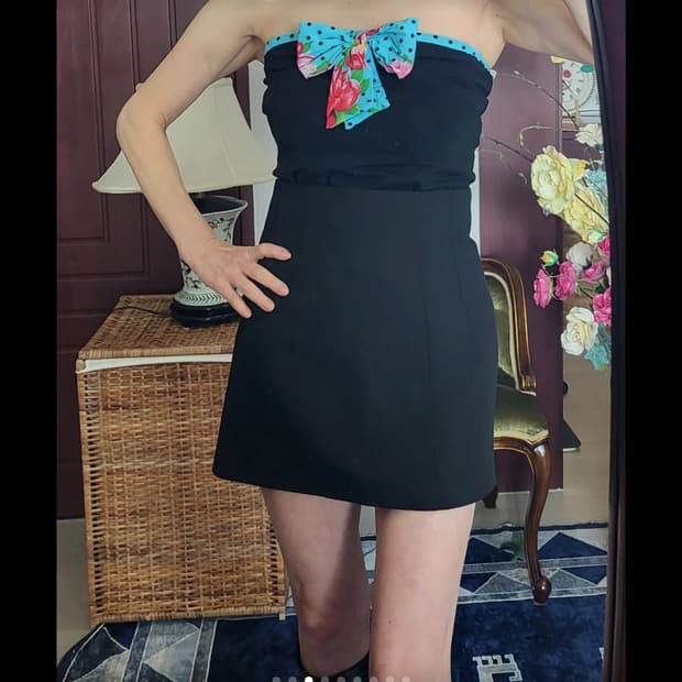 자라 하이웨이스트 스컷 블랙