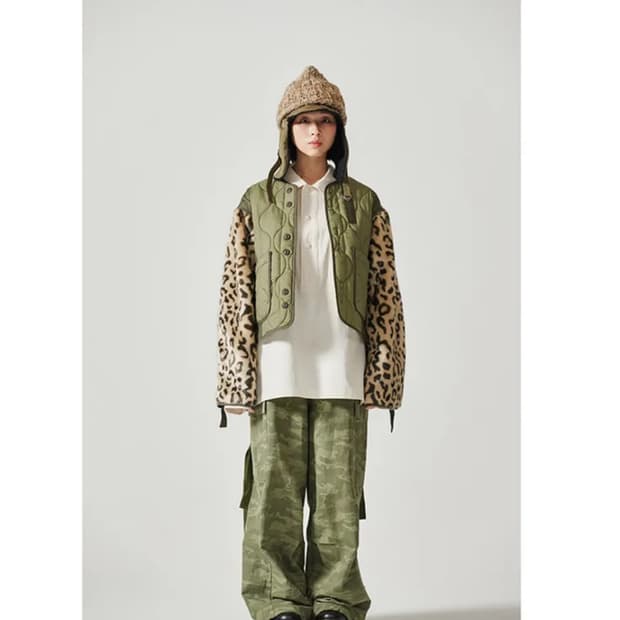 고트 패딩 숏 라이너 자켓