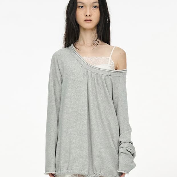 cerric round hem string top