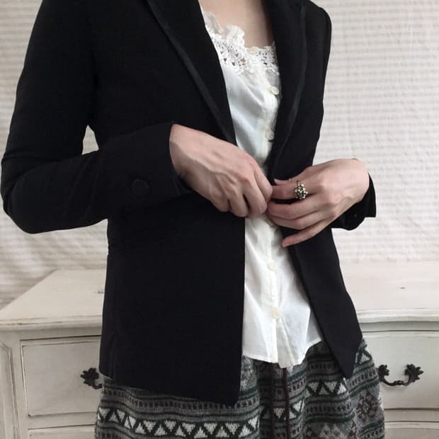 jpn vintage black basic jacket