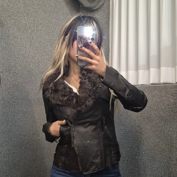 VINTAGE BROWN LEATHER JACKET 