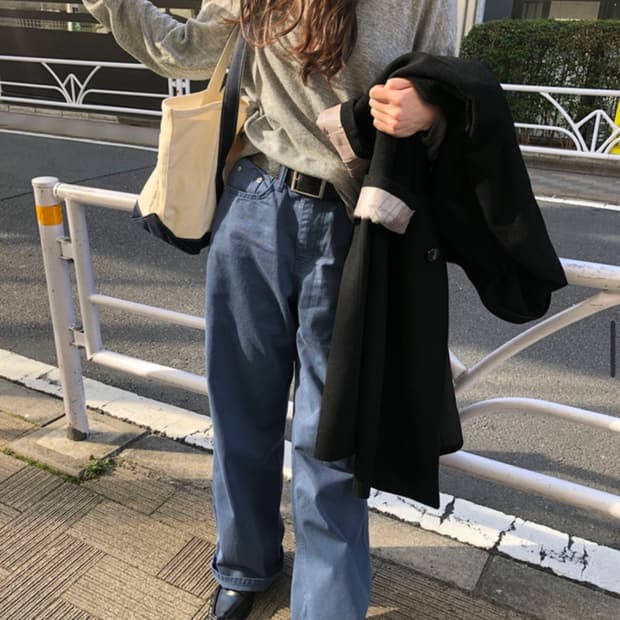 조이드비비에 도쿄 코튼 팬츠 블루m (새상품)