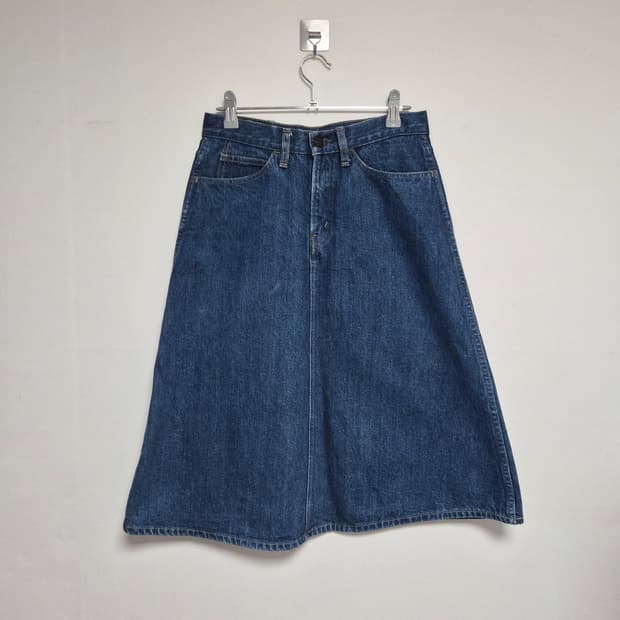 오어슬로우Orsolw 미디 데님 스커트 xs사이즈 P-42