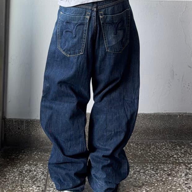 빈티지 자수 힙합팬츠