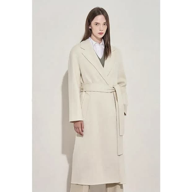 클럽모나코 캐시미어 블렌드 벨티드 코트