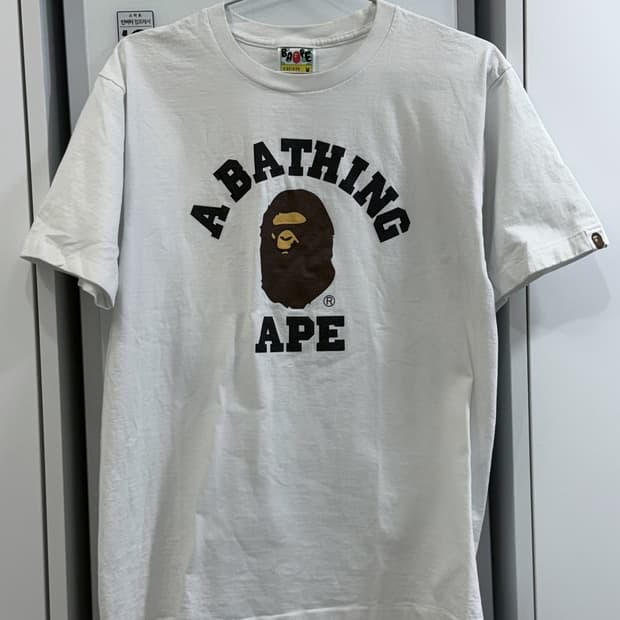 베이프 컬리지 티셔츠 반팔티 M