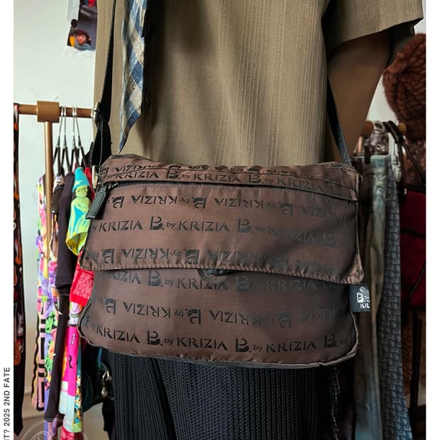 1990s Krizia Old Crossbody Lettering Bag