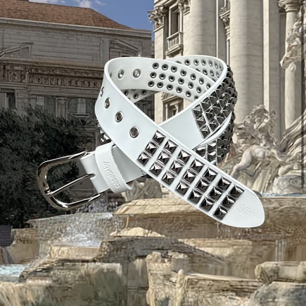 cash baby STUDDED LEATHER BELT