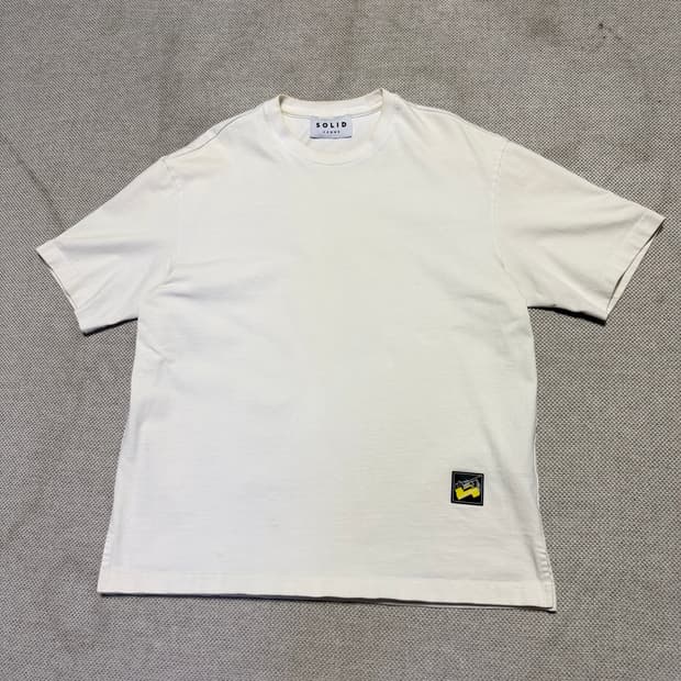 솔리드옴므 백 프린팅 반팔 라운드 티셔츠