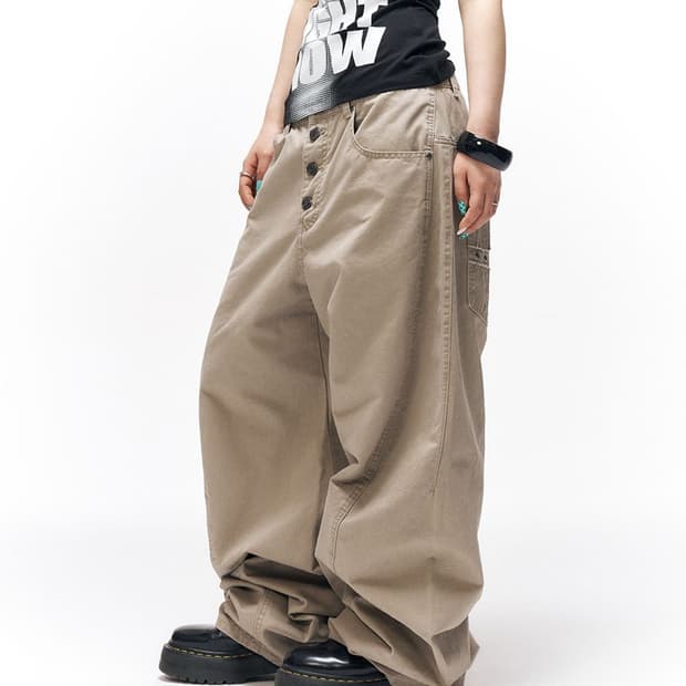 스키즘인듀싱 ENGINEERED CURVED PANTS BEIGE M