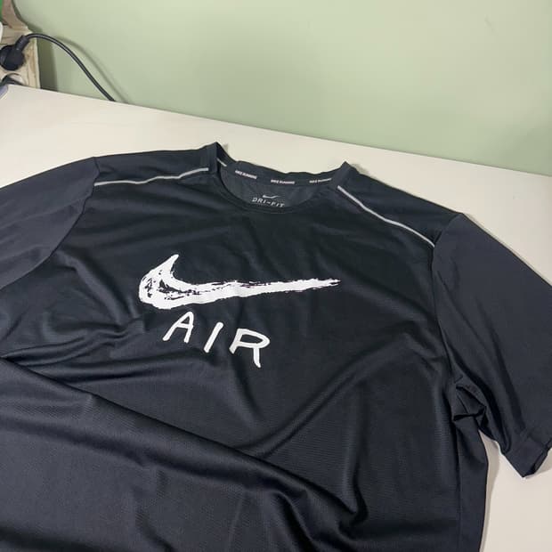 XL 나이키 런닝 블랙 DRI-FIT 폴리 숄더스카치 런닝반팔