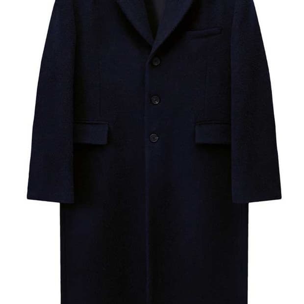 Stu 백 버튼 싱글 코트 네이비 M 새상품