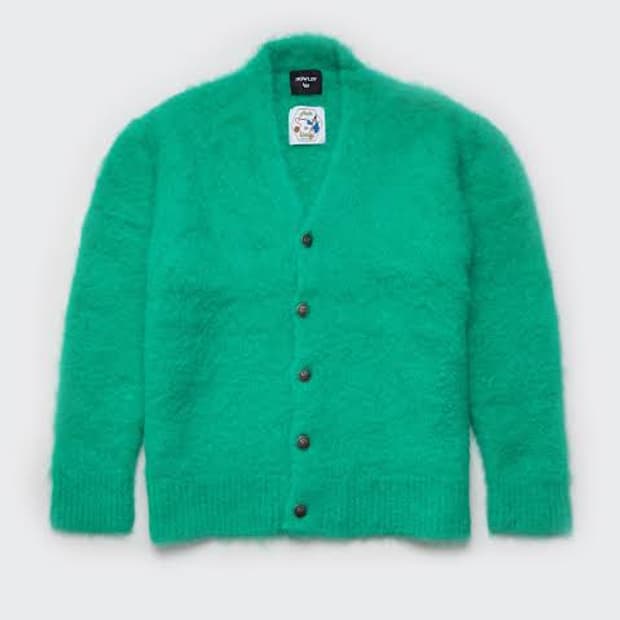 (새제품) 하울린 모헤어 알파카 가디건 그린 XL