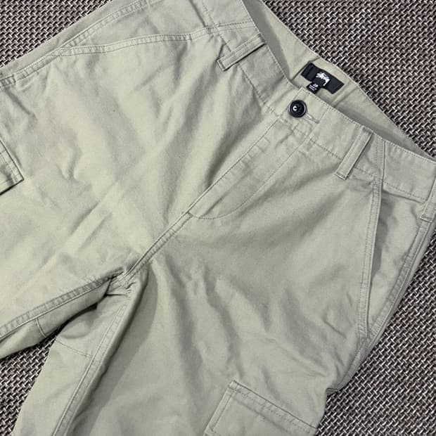 스투시 립스탑 카고 팬츠 올리브 그린