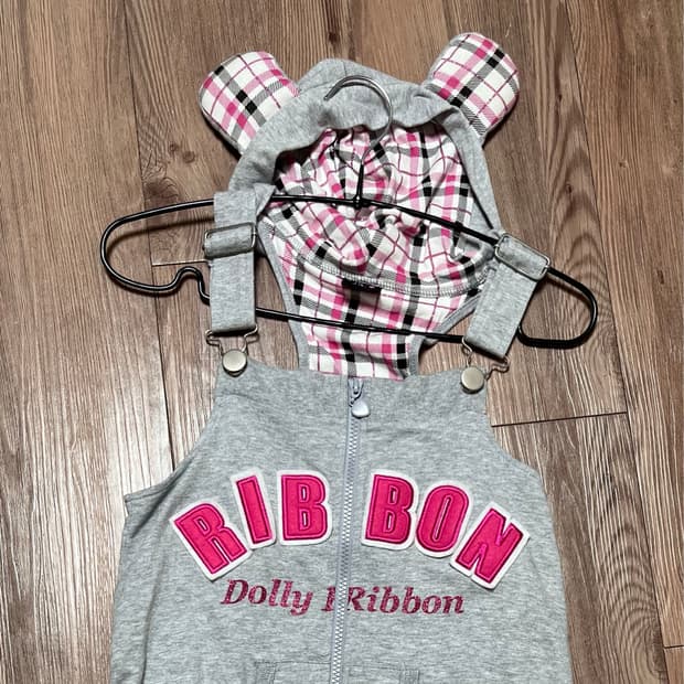 Dolly ribbon 쿠마미미 동물귀 멜빵반바지