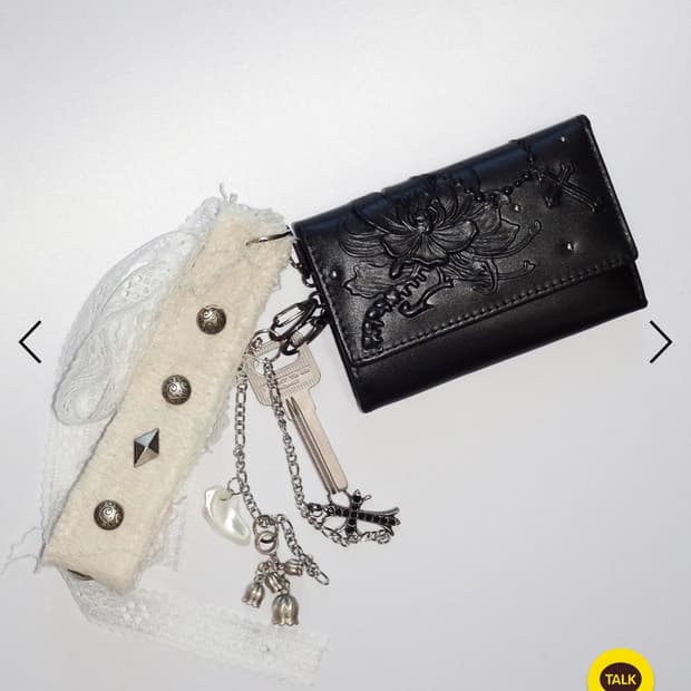 새상품) 러프넥 키링 지갑 블랙