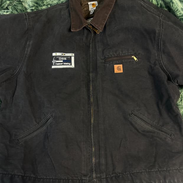 칼하트 j97 디트로이트 자수 3xl 블랙