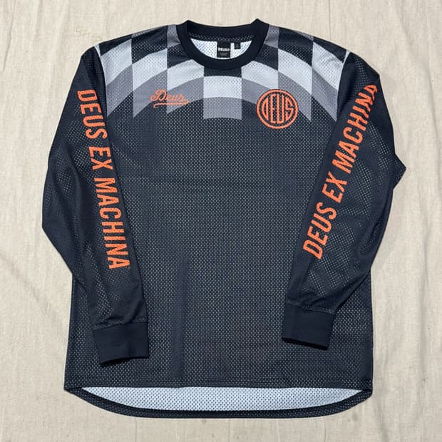 데우스 오렌지로고 모토져지 슬리브 L