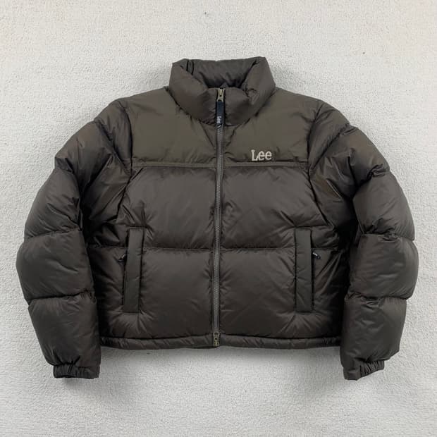 리 우먼스 릿지 크롭 덕다운 푸퍼 브라운