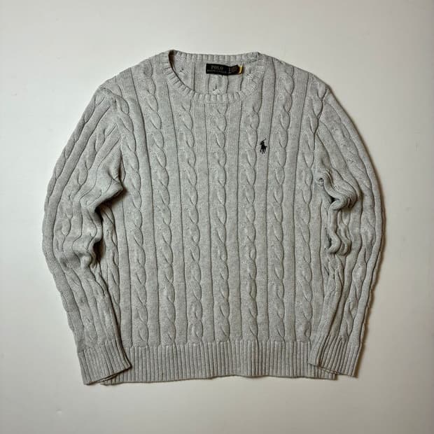 폴로 랄프로렌 시그니처 큐알 신형 포니 케이블 니트 PN8768