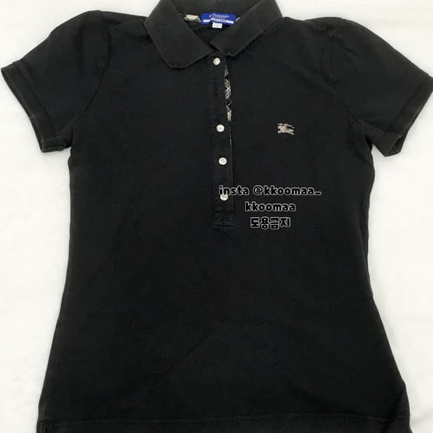 버버리 버튼 포인트 카라티 티셔츠