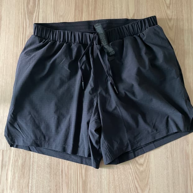 [M] 룰루레몬 런 크루 립스탑 쇼츠 6인치 라인드 블랙