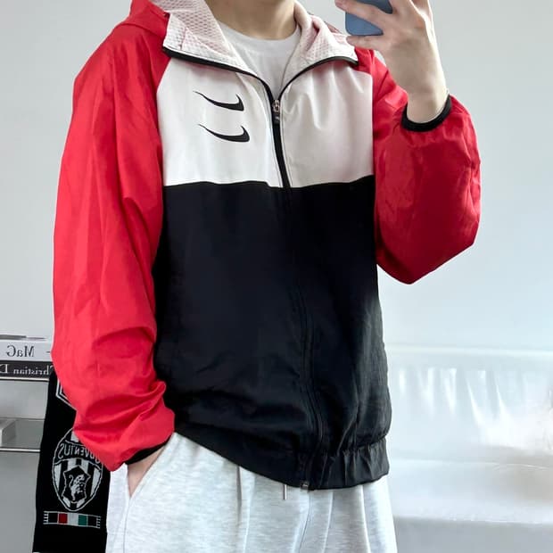나이키 더블 스우시 우븐자켓 L 