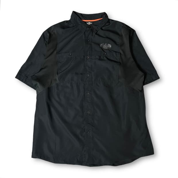 할리데이비슨 블랙 이글 패치로고 투포켓 반팔 셔츠 2XL