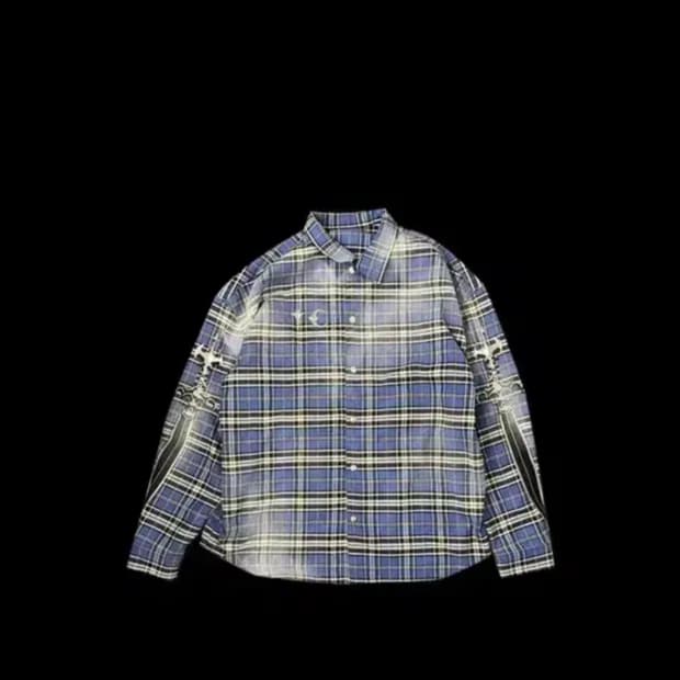 떠그 클럽 아랍 스워드 플라넬 체크 셔츠 thug club shirt