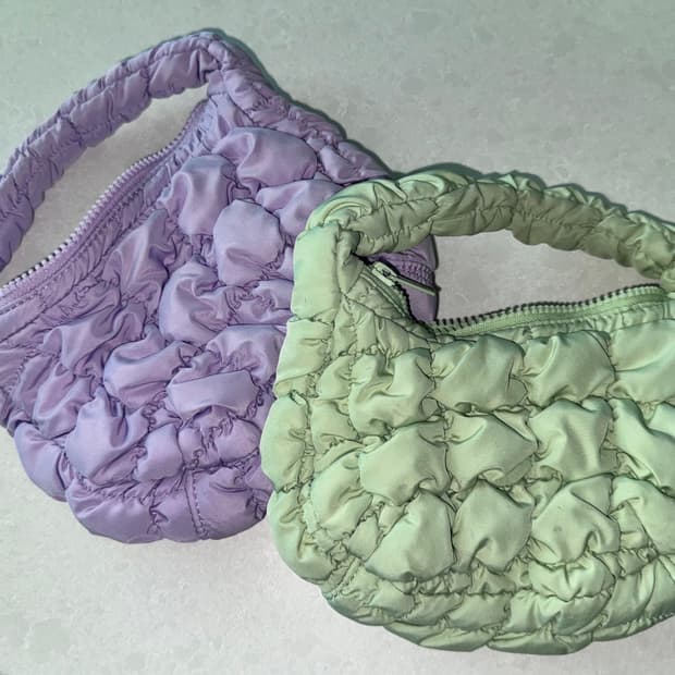 COS 퀄팅 구름백 미니 (퍼플, 그린)