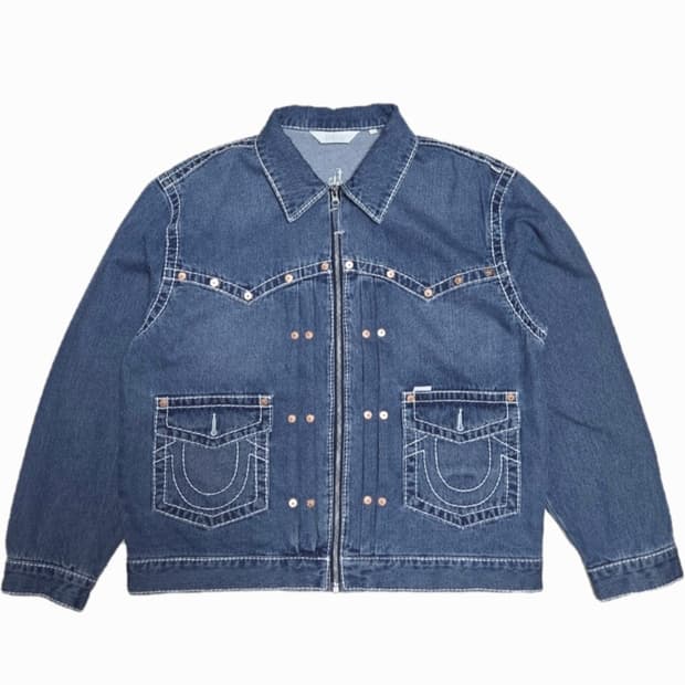 트루릴리전 X 패치 데님자켓 M