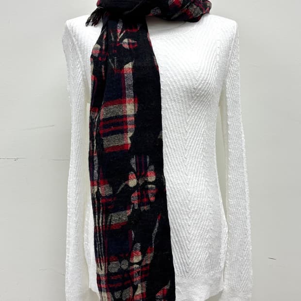 빈티지 체크 목도리 머플러