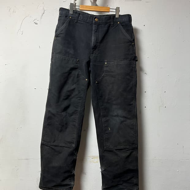 칼하트 릴렉스 핏 데님 더블니 워크 팬츠