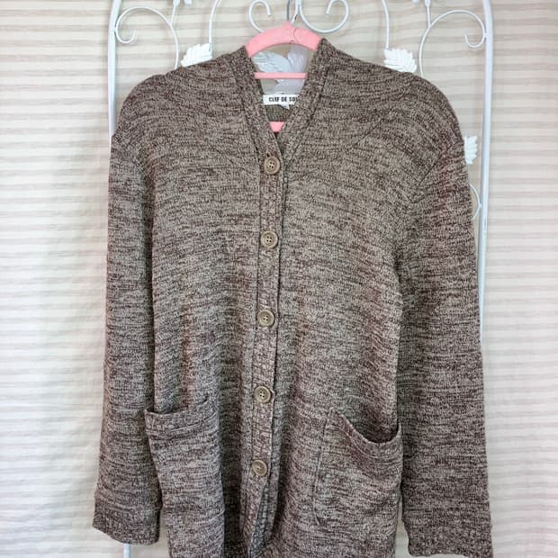 jpn vintage 브라운 보헤미안 후드 가디건 y2k 스트릿 갸루 펑