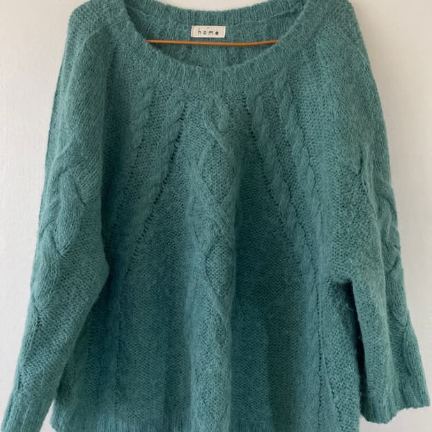 ho'me 케이블 알파카 니트 스웨터 민트