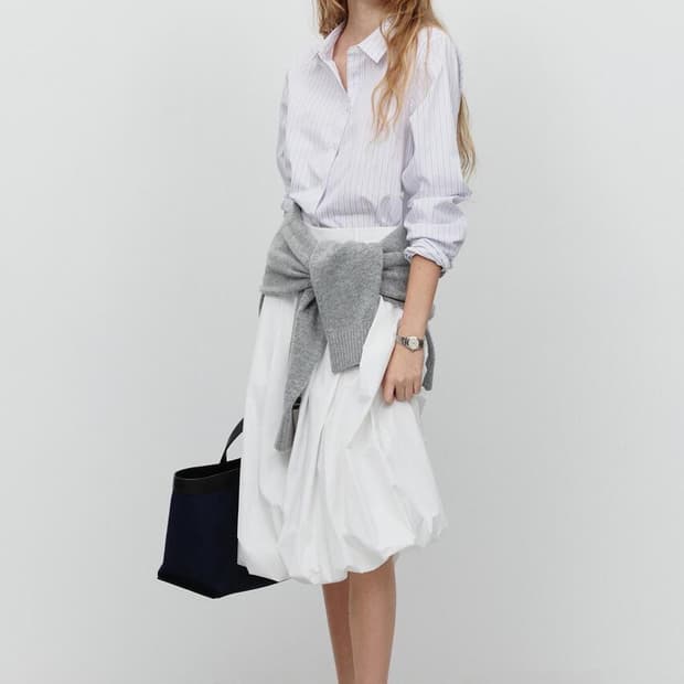 새상품 던스트 벌룬 미디 스커트 25년